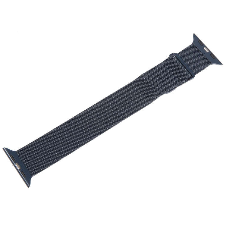 For Apple Watch 9 45mm Milanese Metal Magnetic Watch Band(Midnight Blue)