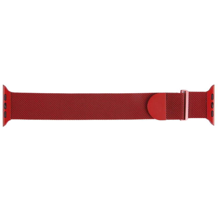 For Apple Watch 9 41mm Milanese Metal Magnetic Watch Band(Red)