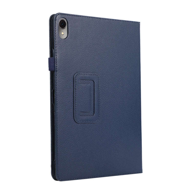 For Huawei MatePad Air 11.5 inch Litchi Texture Leather Tablet Case with Holder(Dark Blue)