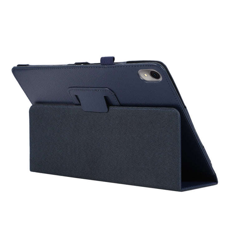 For Huawei MatePad Air 11.5 inch Litchi Texture Leather Tablet Case with Holder(Dark Blue)