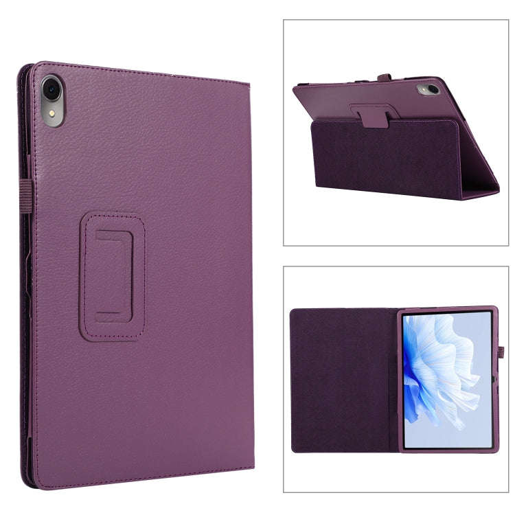 For Huawei MatePad Air 11.5 inch Litchi Texture Leather Tablet Case with Holder(Purple)