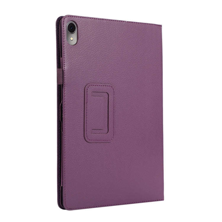 For Huawei MatePad Air 11.5 inch Litchi Texture Leather Tablet Case with Holder(Purple)