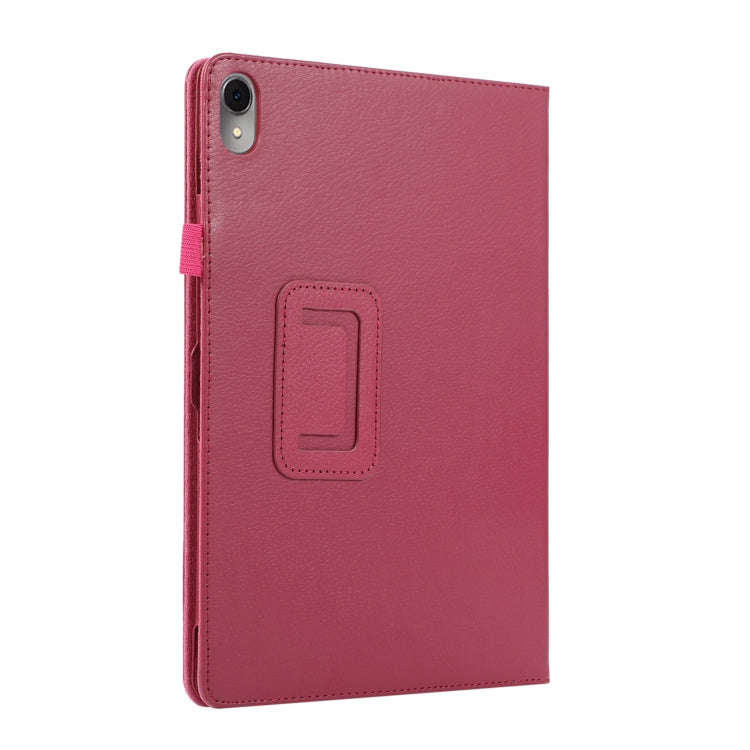 For Huawei MatePad Air 11.5 inch Litchi Texture Leather Tablet Case with Holder(Rose Red)