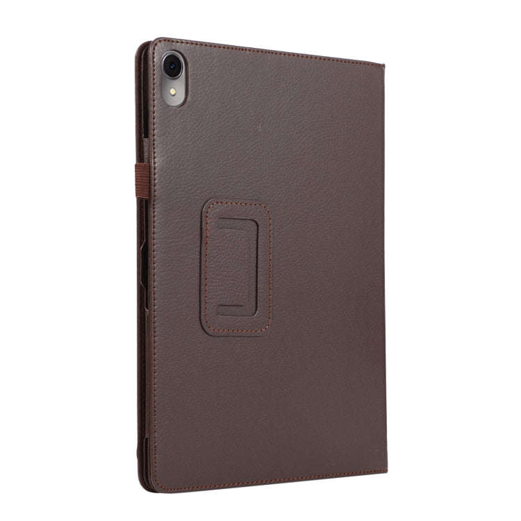 For Huawei MatePad Air 11.5 inch Litchi Texture Leather Tablet Case with Holder(Brown)