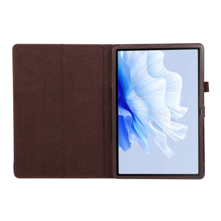 For Huawei MatePad Air 11.5 inch Litchi Texture Leather Tablet Case with Holder(Brown)