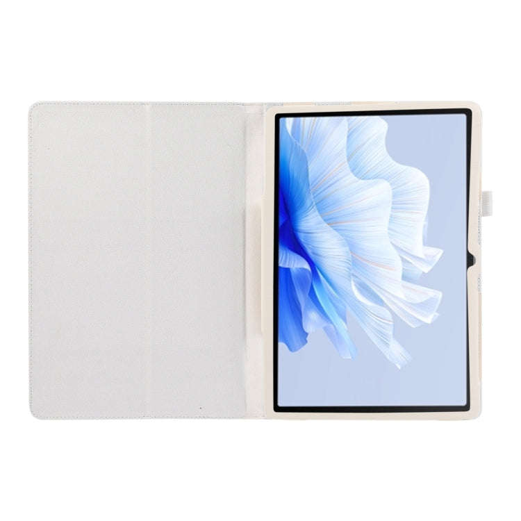 For Huawei MatePad Air 11.5 inch Litchi Texture Leather Tablet Case with Holder(White)