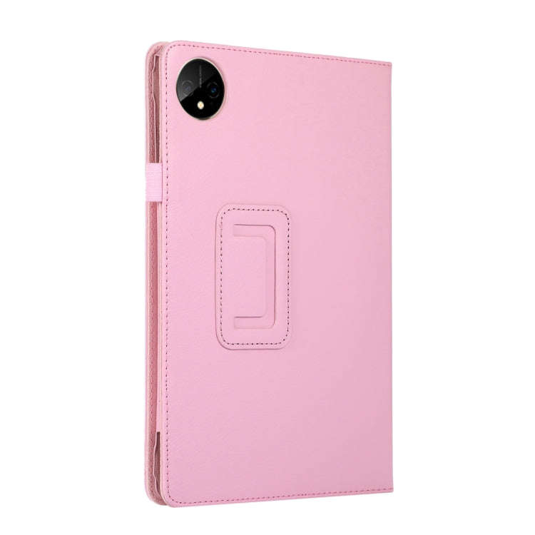For Huawei MatePad Pro 11 2024 Litchi Texture Leather Tablet Case with Holder(Pink)