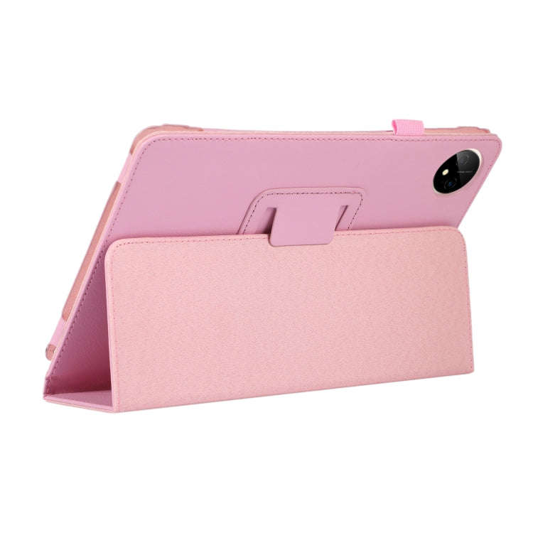 For Huawei MatePad Pro 11 2024 Litchi Texture Leather Tablet Case with Holder(Pink)