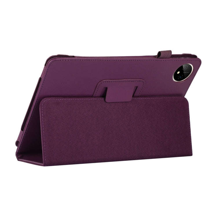 For Huawei MatePad Pro 11 2024 Litchi Texture Leather Tablet Case with Holder(Purple)