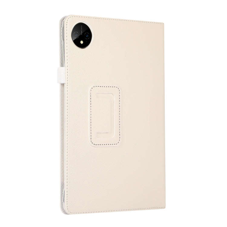For Huawei MatePad Pro 11 2024 Litchi Texture Leather Tablet Case with Holder(White)