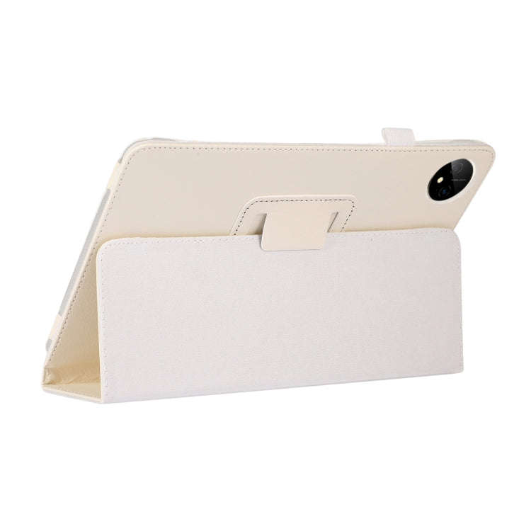 For Huawei MatePad Pro 11 2024 Litchi Texture Leather Tablet Case with Holder(White)