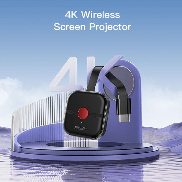 Yesido TV10 HD Wireless Screen Display Receiver, Specification:5G+4K(Black)