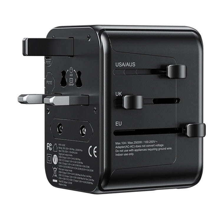 WK WP-U03 30W Multi Plug Travel Charger(Black)