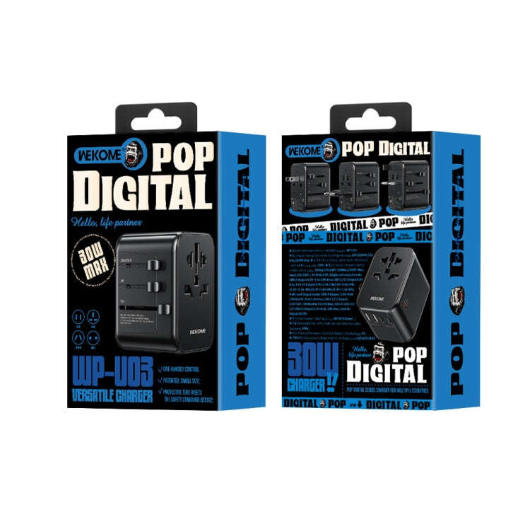 WK WP-U03 30W Multi Plug Travel Charger(Black)