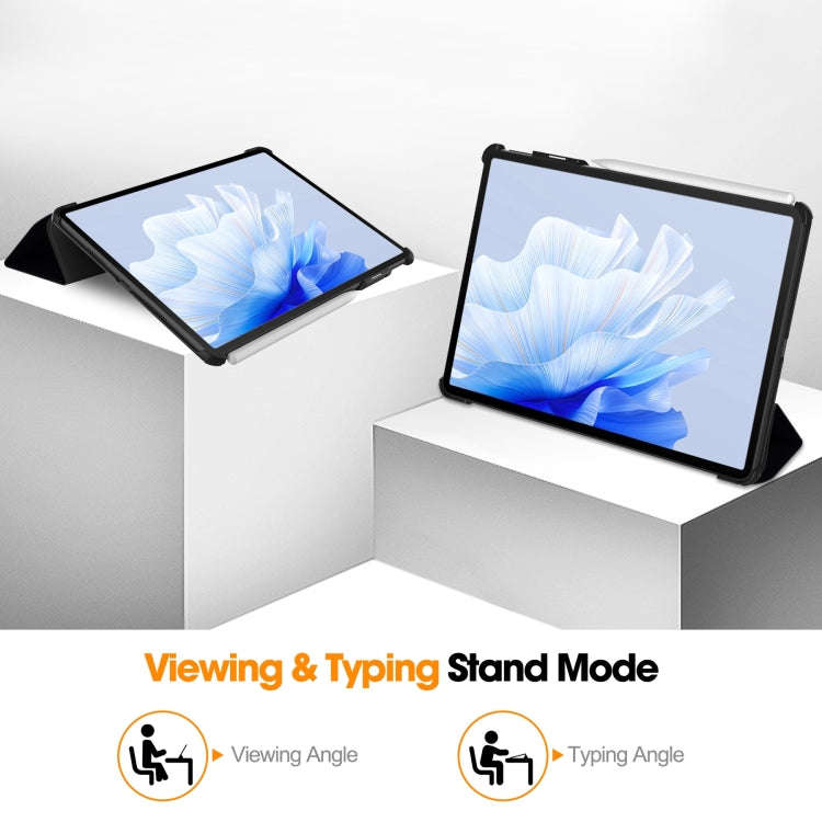 For Huawei Matepad Air Custer Painted 3-Fold Holder Smart Leather Tablet Case(Big Eye Me)