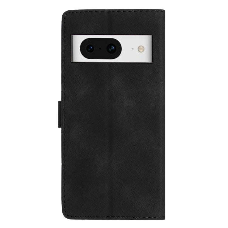For Google Pixel 8 Flower Butterfly Embossing Pattern Leather Phone Case(Black)