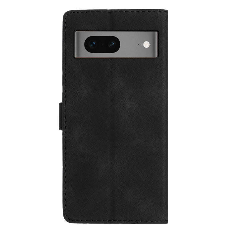 For Google Pixel 7 Flower Butterfly Embossing Pattern Leather Phone Case(Black)