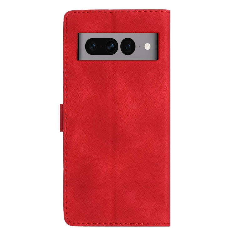 For Google Pixel 7 Pro Flower Butterfly Embossing Pattern Leather Phone Case(Red)