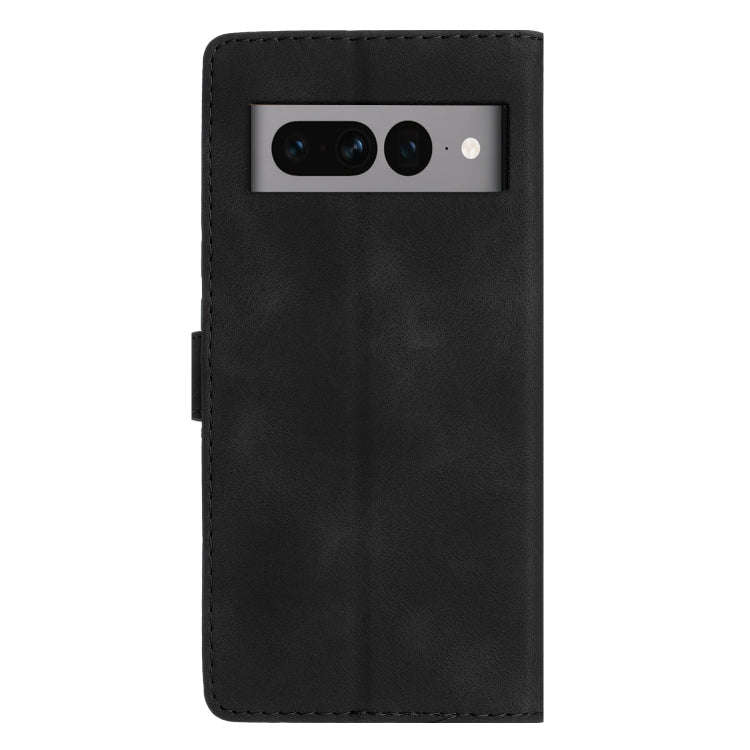 For Google Pixel 7 Pro Flower Butterfly Embossing Pattern Leather Phone Case(Black)