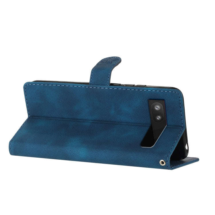 For Google Pixel 6a Flower Butterfly Embossing Pattern Leather Phone Case(Blue)