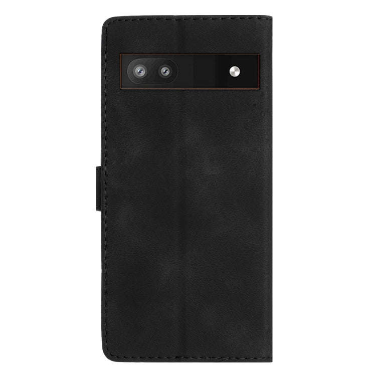 For Google Pixel 6a Flower Butterfly Embossing Pattern Leather Phone Case(Black)