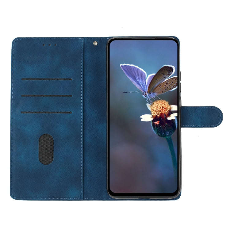For Nokia 6.2 / 7.2 Flower Butterfly Embossing Pattern Leather Phone Case(Blue)