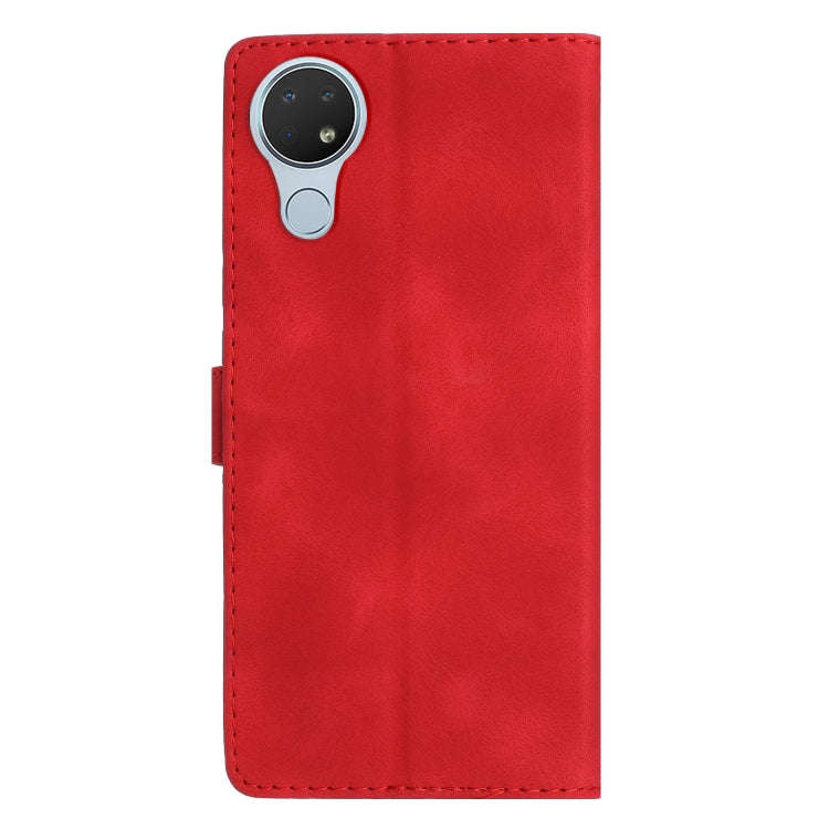 For Nokia 6.2 / 7.2 Flower Butterfly Embossing Pattern Leather Phone Case(Red)