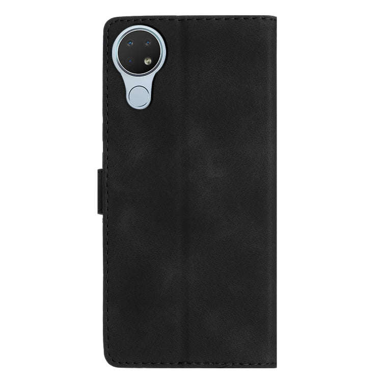 For Nokia 6.2 / 7.2 Flower Butterfly Embossing Pattern Leather Phone Case(Black)