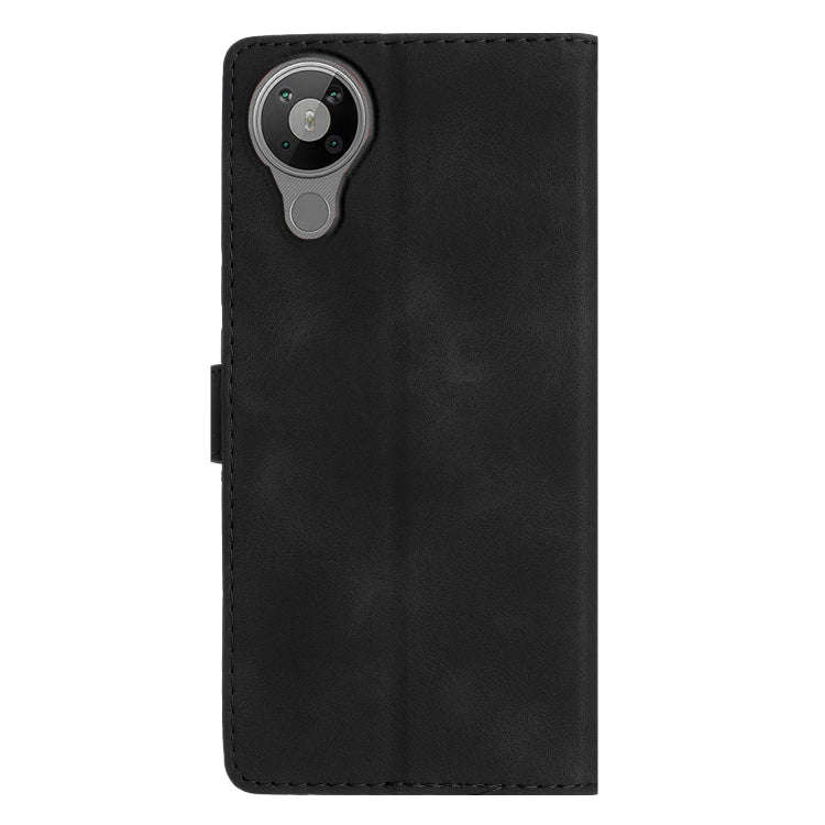 For Nokia 5.3 Flower Butterfly Embossing Pattern Leather Phone Case(Black)