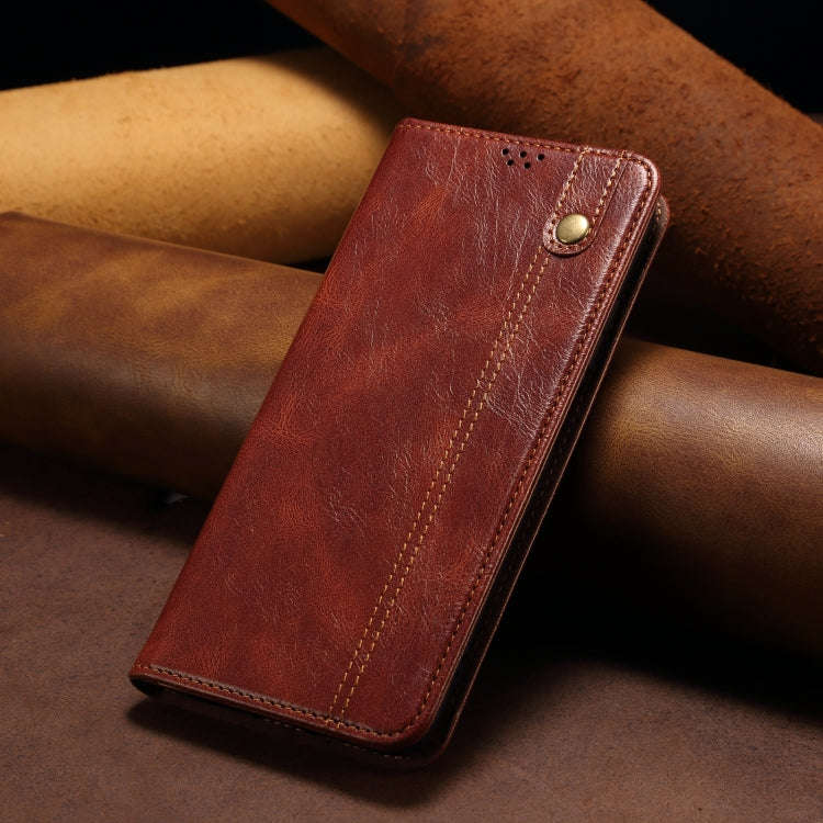 For Honor X6b 4G Global Oil Wax Crazy Horse Texture Leather Phone Case(Brown)