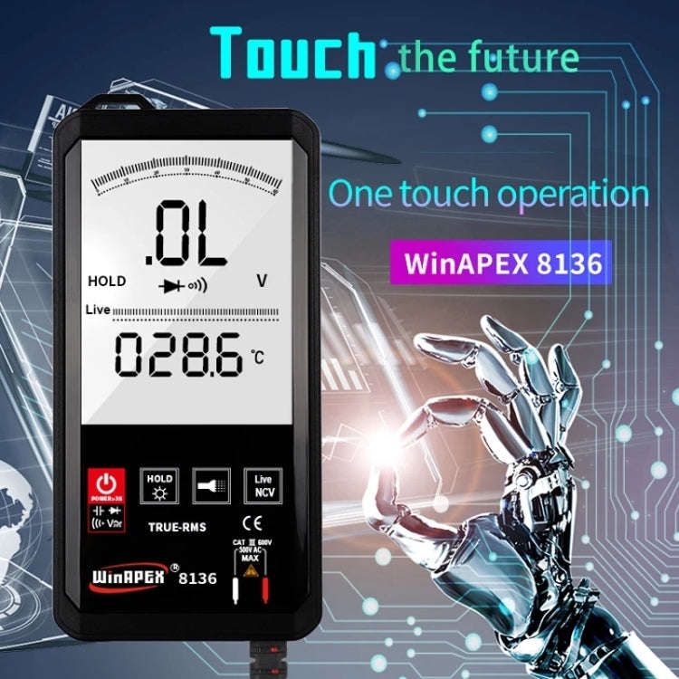WinAPEX Smart Touch Screen Digital Multimeter, Model:8136