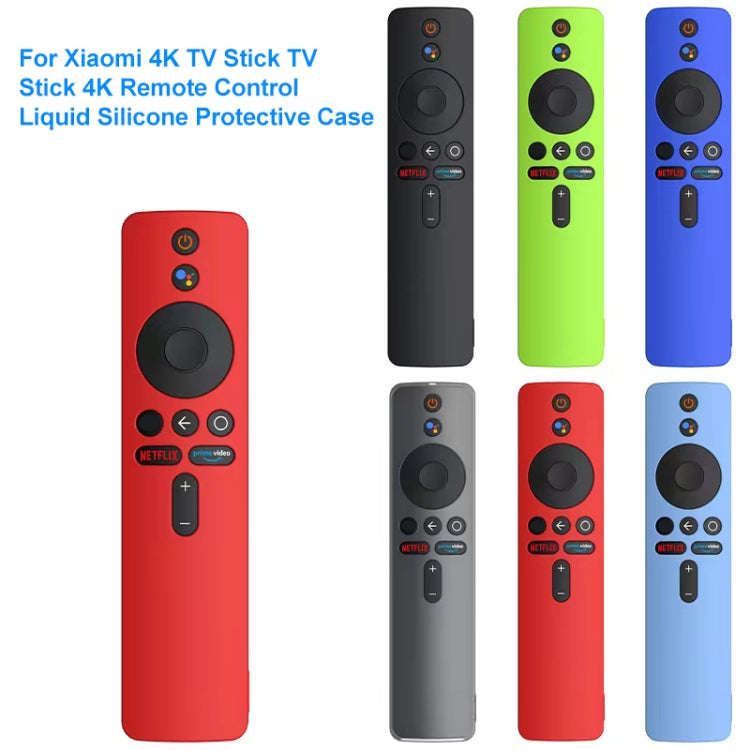 For Xiaomi MiBox S Remote Control Liquid Silicone Protective Case(Sky Blue)