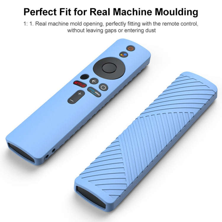 For Xiaomi MiBox S Remote Control Liquid Silicone Protective Case(Sky Blue)