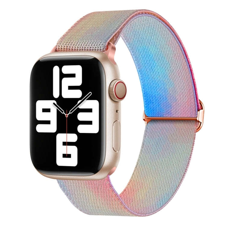 For Apple Watch Ultra 2 49mm Painted Pattern Nylon Replacement Watch Band(Symphony Aurora)