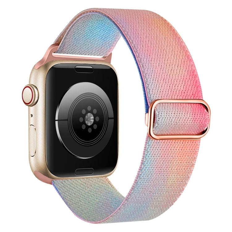 For Apple Watch Ultra 2 49mm Painted Pattern Nylon Replacement Watch Band(Symphony Aurora)