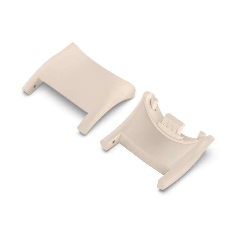 For Xiaomi Mi Band 8 1 Pair  PC Plastic Watch Band Connector(Ivory White)