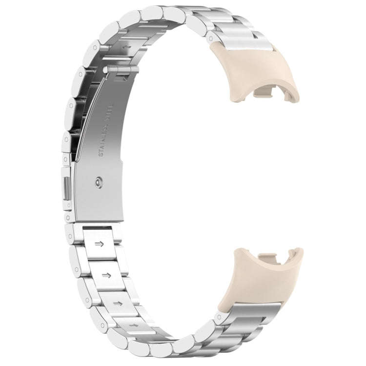 For Xiaomi Mi Band 8 1 Pair  PC Plastic Watch Band Connector(Ivory White)