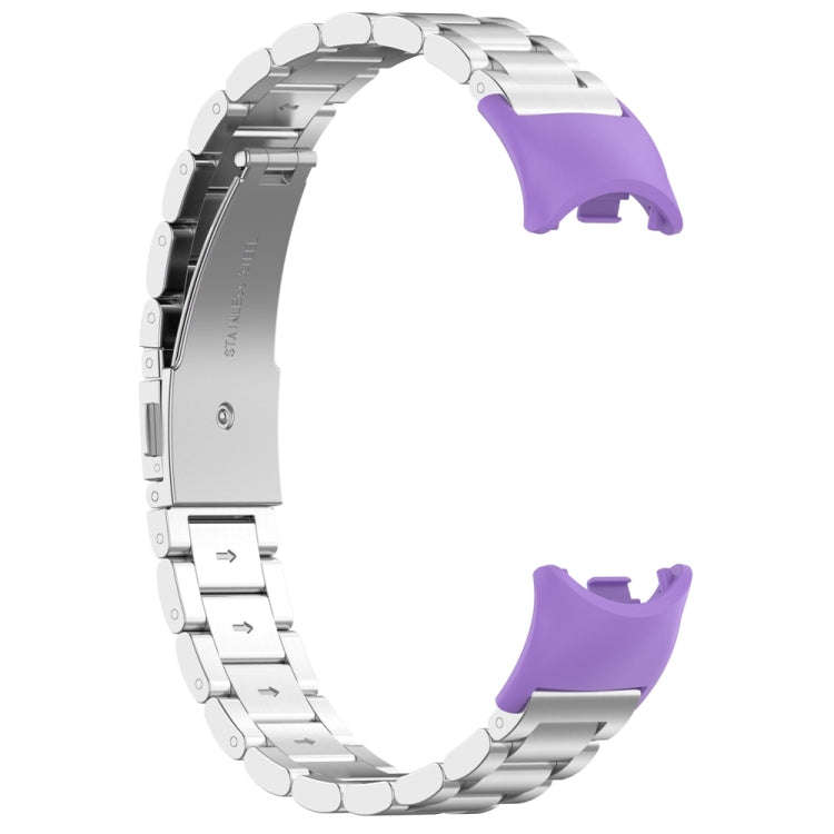 For Xiaomi Mi Band 8 1 Pair  PC Plastic Watch Band Connector(Purple)