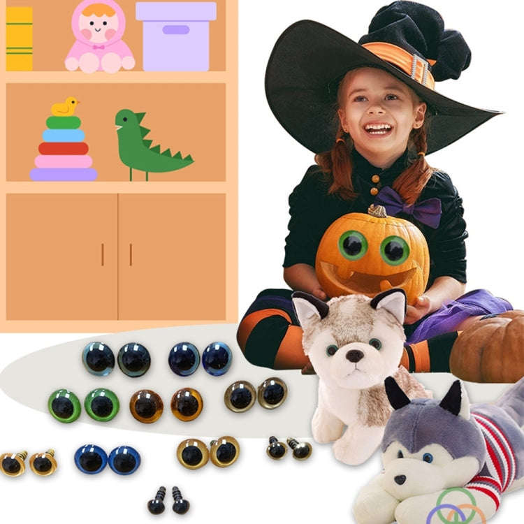 100pcs Resin Three-dimensional Animal Artificial Eye Plastic Plush Toy Accessories, Size:9mm (Col...