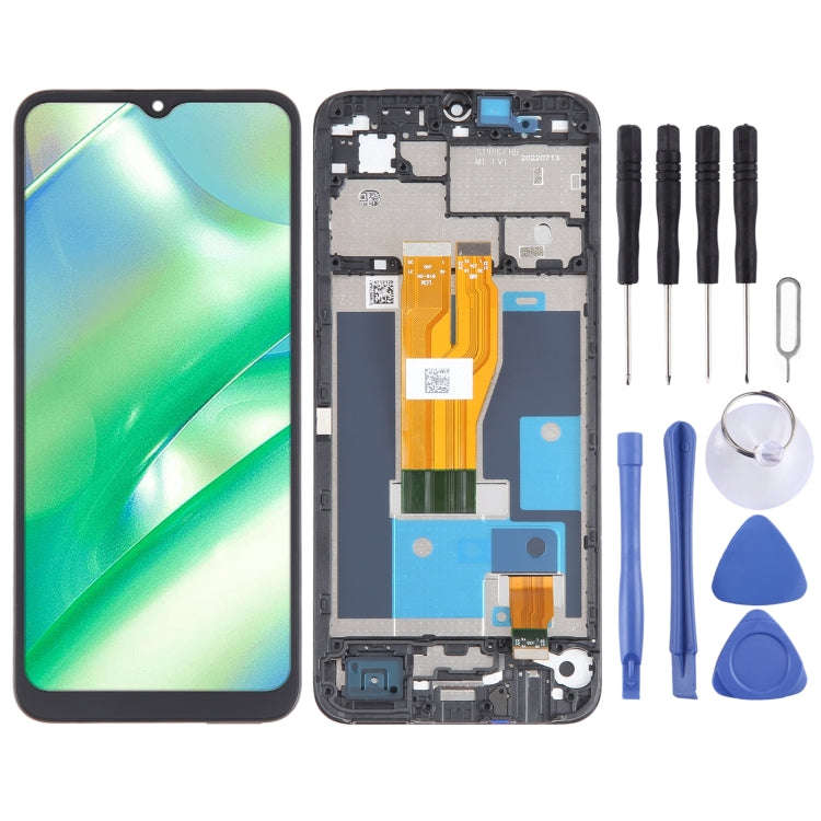 For Realme C33 2023 RMX3627 OEM LCD Screen Digitizer Full Assembly with Frame