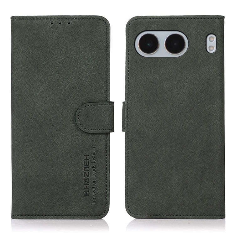 For OnePlus Nord 4 KHAZNEH Matte Texture Leather Phone Case(Green)