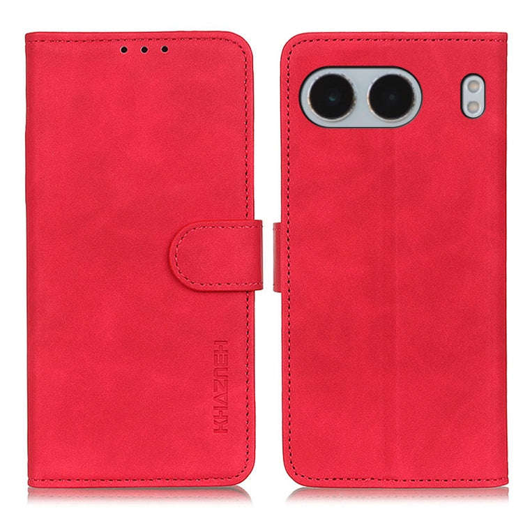 For OnePlus Nord 4 KHAZNEH Retro Texture Leather Phone Case(Red)