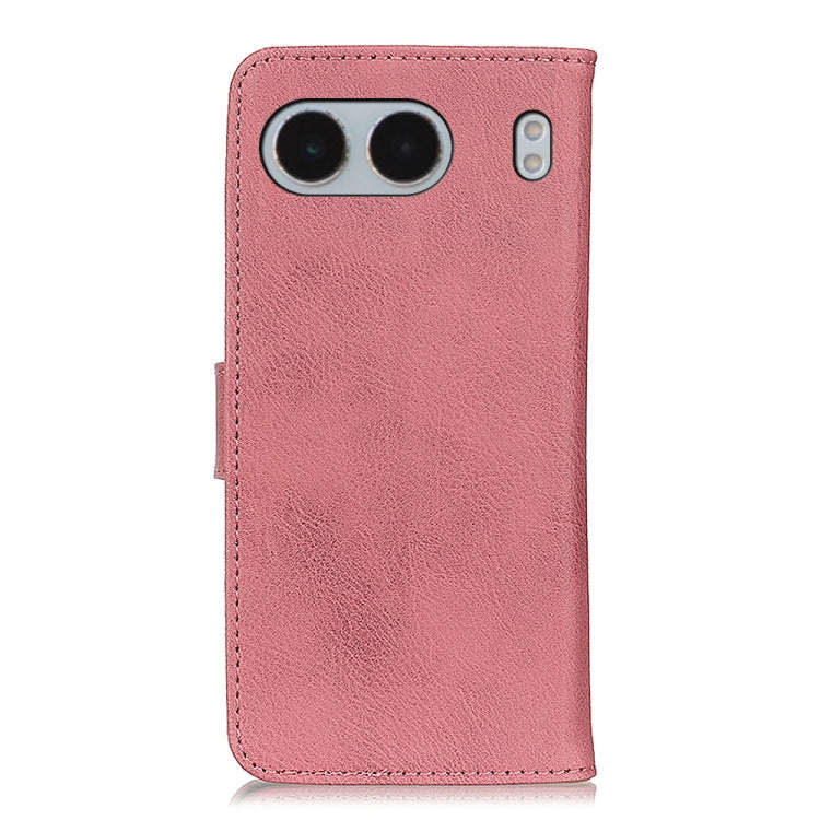 For OnePlus Nord 4 KHAZNEH Cowhide Texture Flip Leather Phone Case(Pink)