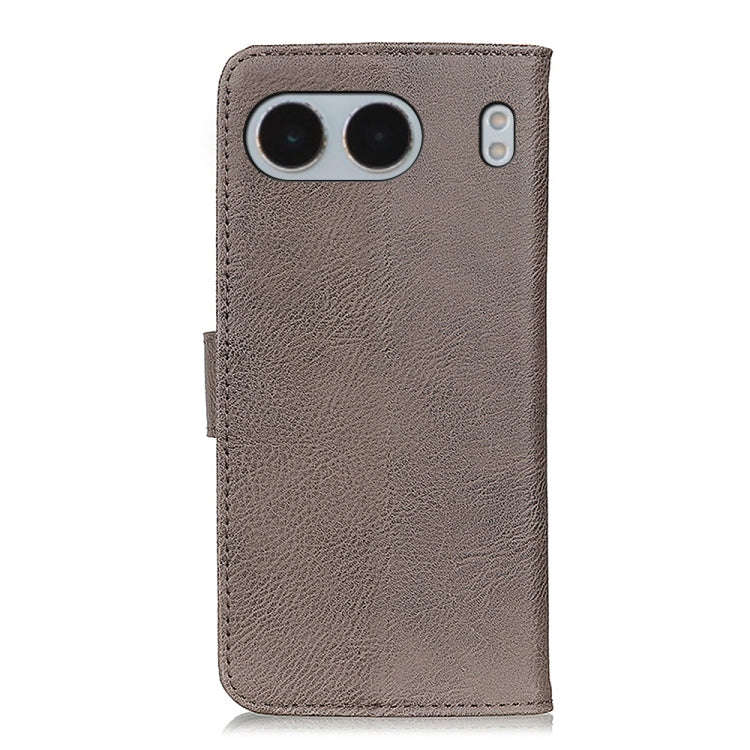 For OnePlus Nord 4 KHAZNEH Cowhide Texture Flip Leather Phone Case(Khaki)