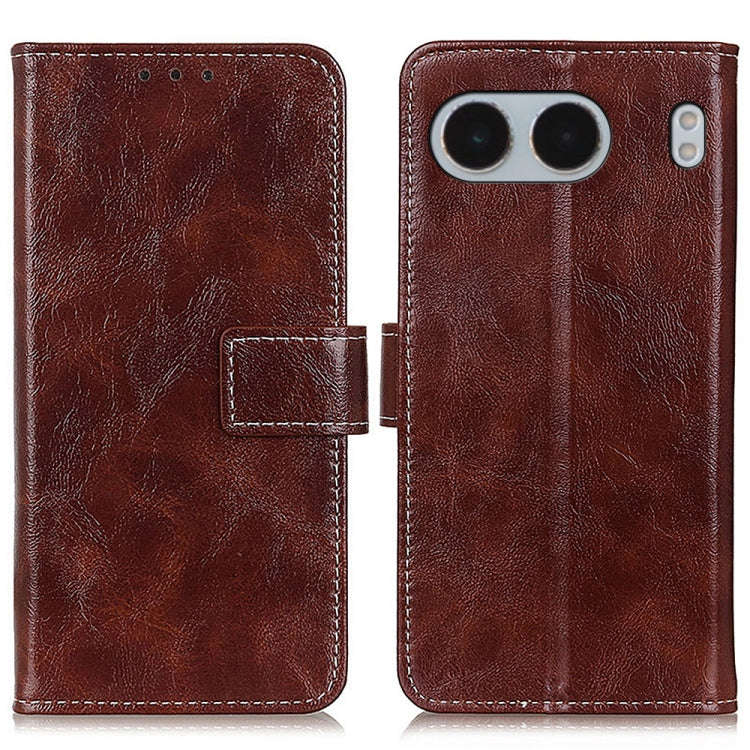 For OnePlus Nord 4 Retro Crazy Horse Texture Leather Phone Case(Brown)