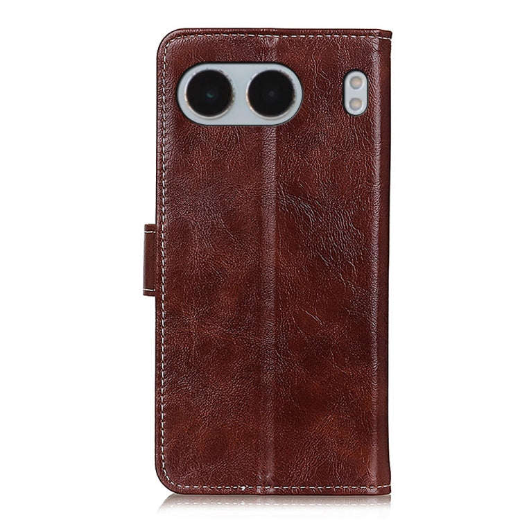 For OnePlus Nord 4 Retro Crazy Horse Texture Leather Phone Case(Brown)
