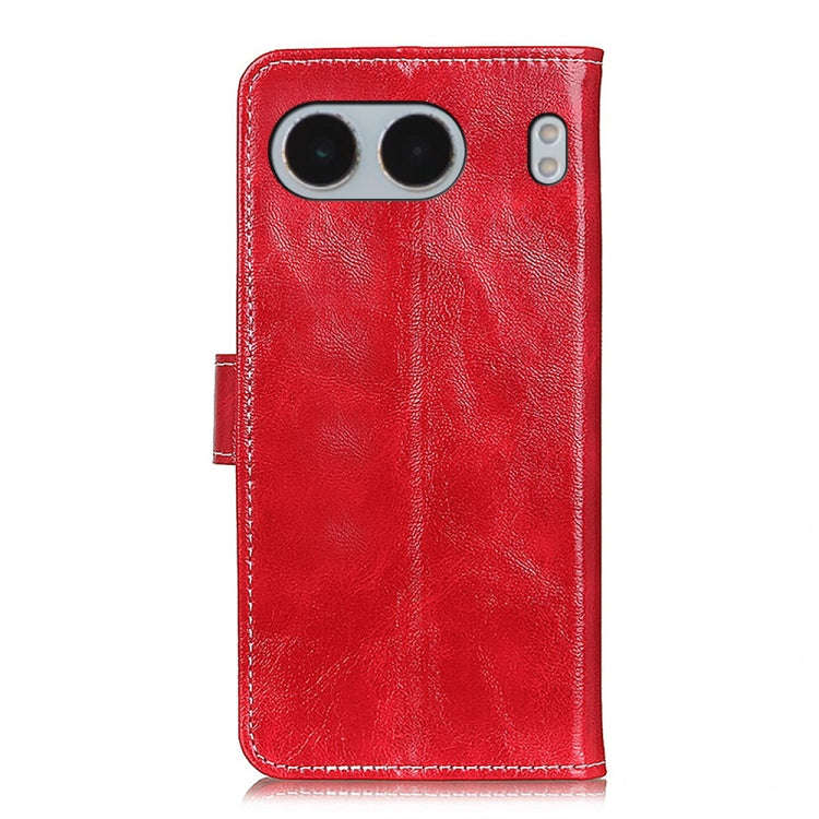 For OnePlus Nord 4 Retro Crazy Horse Texture Leather Phone Case(Red)