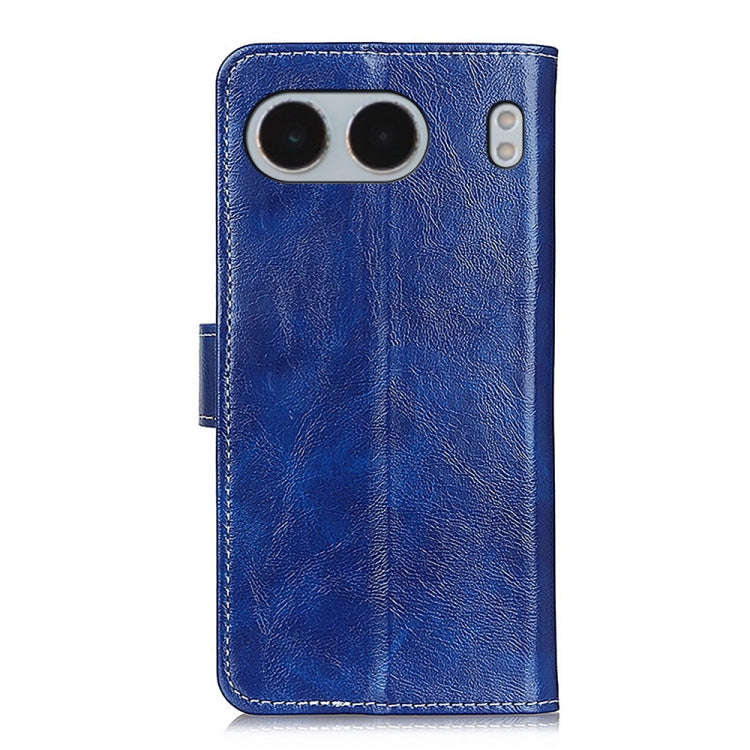 For OnePlus Nord 4 Retro Crazy Horse Texture Leather Phone Case(Blue)