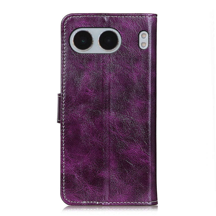 For OnePlus Nord 4 Retro Crazy Horse Texture Leather Phone Case(Purple)