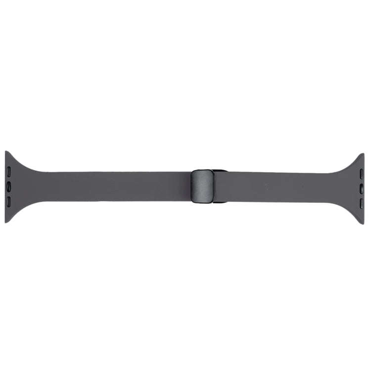 For Apple Watch SE 2023 44mm Magnetic Buckle Slim Silicone Watch Band(Starry Grey)
